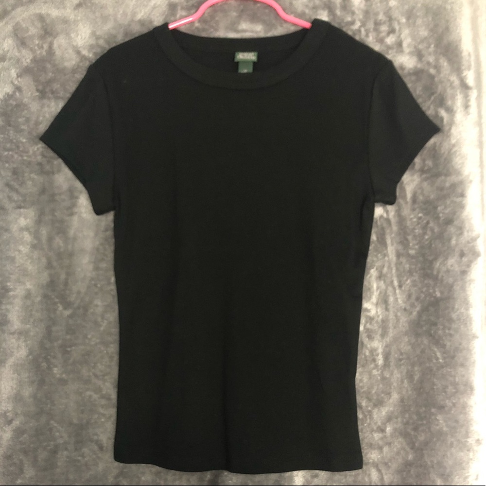 Basic plain black tee